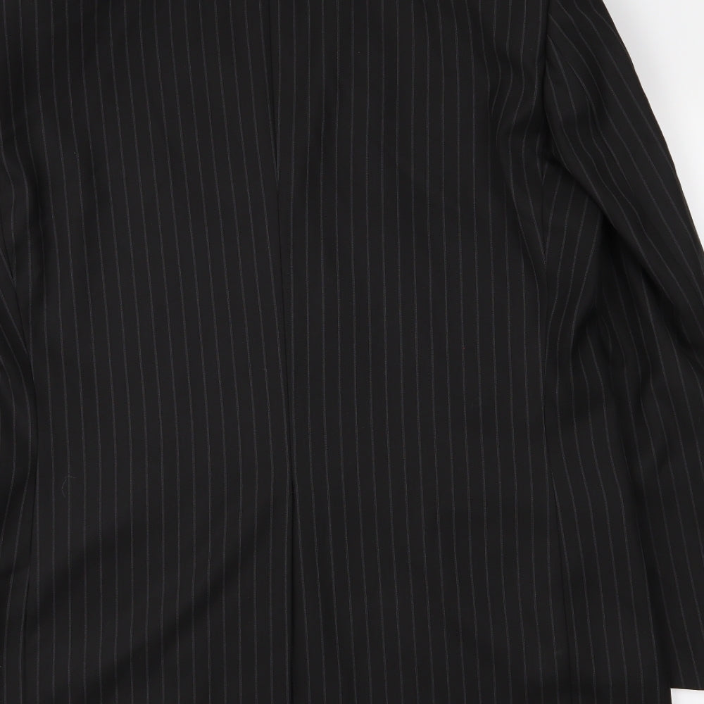 Greenwoods Mens Black Striped Jacket Suit Jacket Size 38