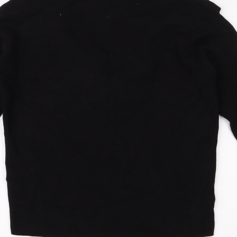 New Look Womens Black Knit Pullover Jumper Size S