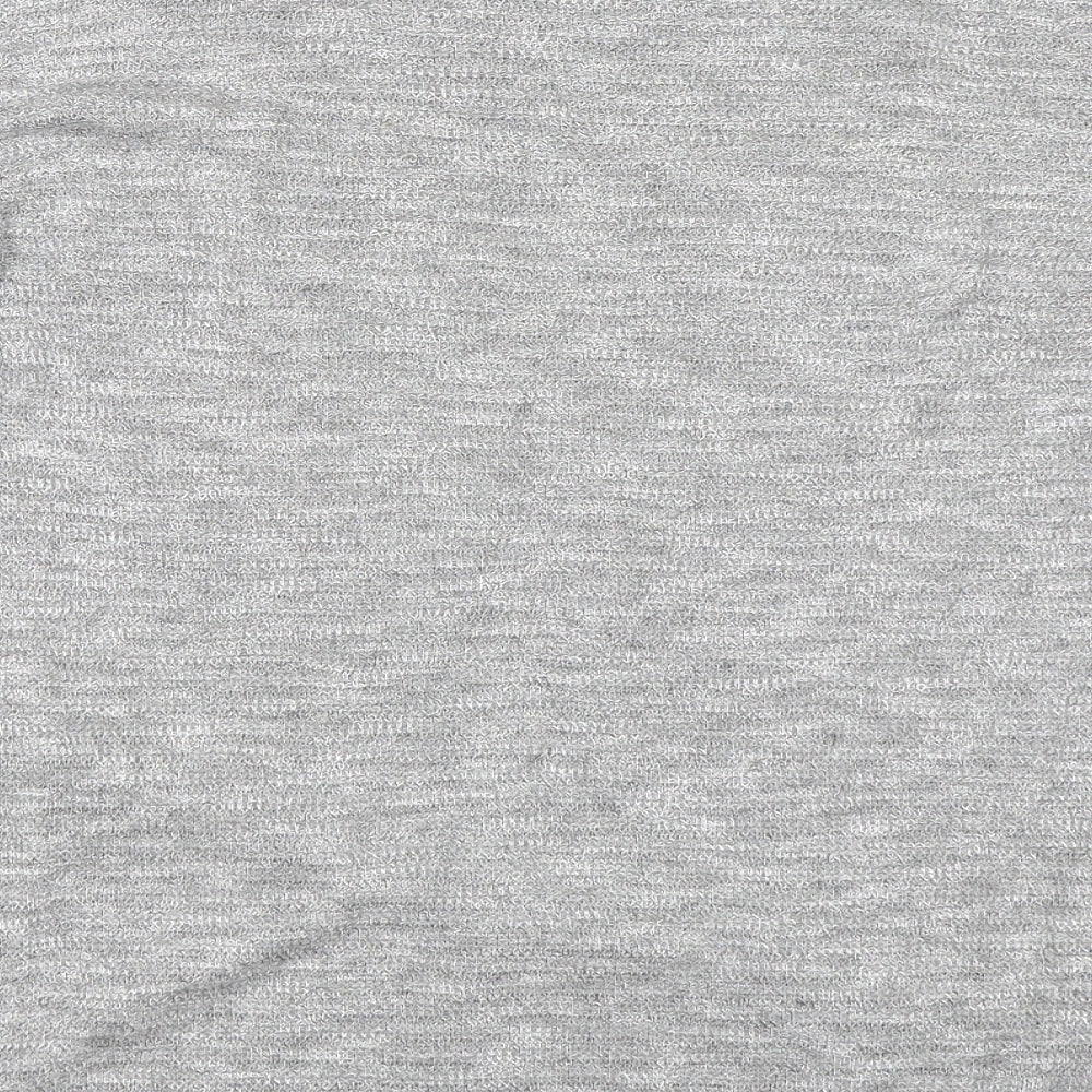 Papaya Womens Grey Pullover Jumper Size S - Ruffle Sleeve