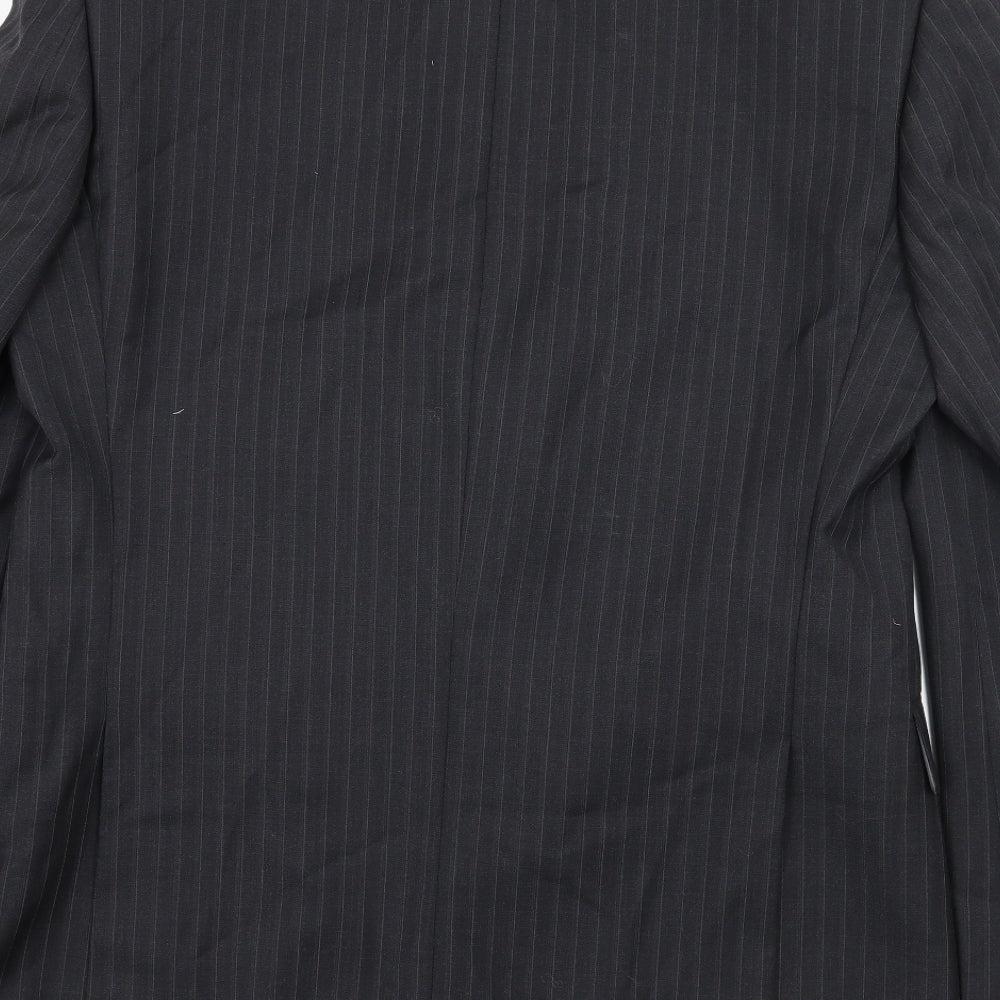 Marks & Spencer Mens Grey Striped Jacket Suit Jacket Size L