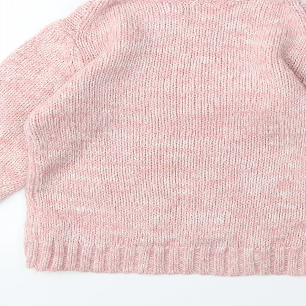 BlueZoo Boys Pink Knit Pullover Jumper Size 5 Years