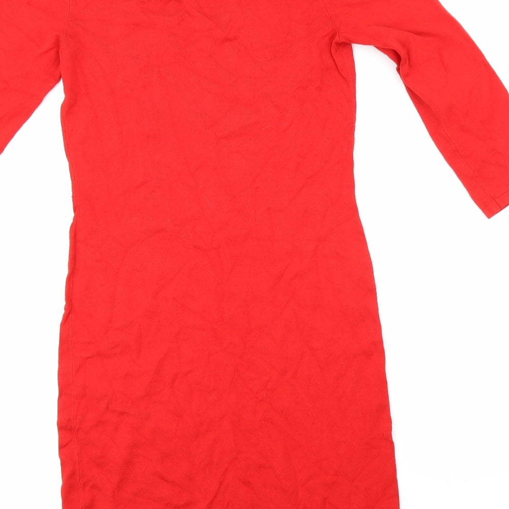 Express Womens Red Knit Bodycon Size S
