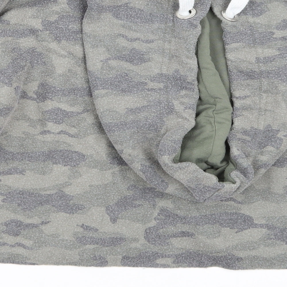 Primark Womens Green Camouflage Pullover Hoodie Size XS
