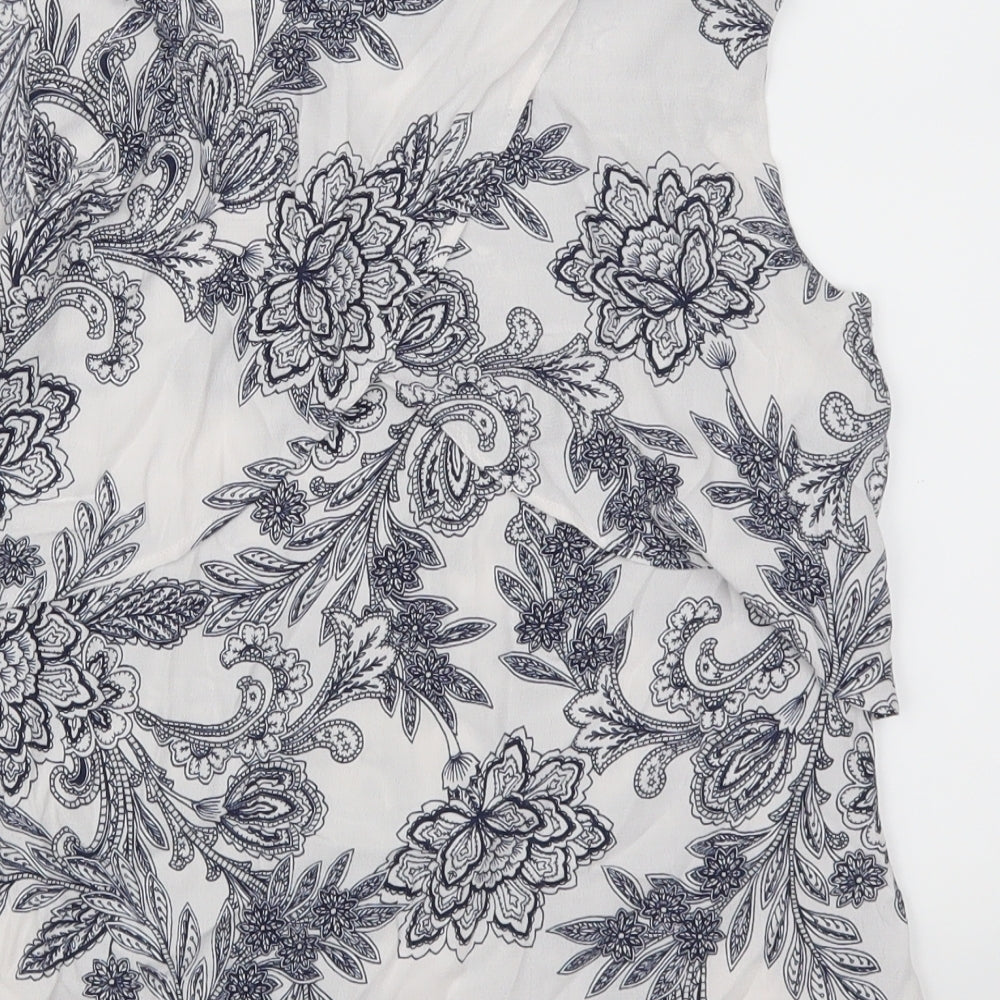 Marks & Spencer Womens Blue Floral Basic Tank Size 6