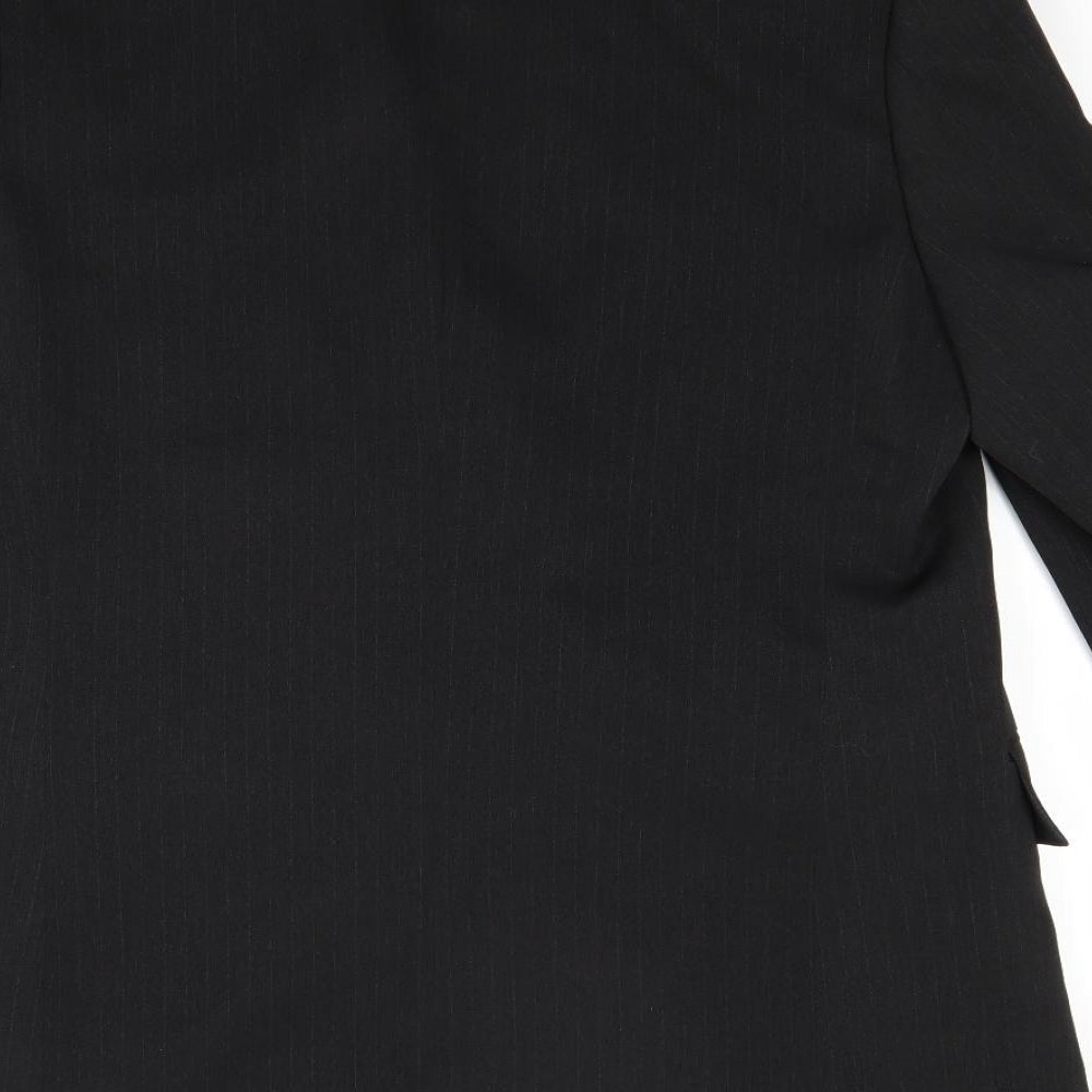 Hans Kelven Mens Black Striped Jacket Blazer Size 36