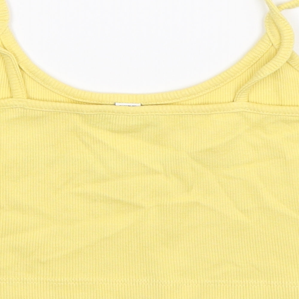 Topshop Womens Yellow Basic Tank Size 8
