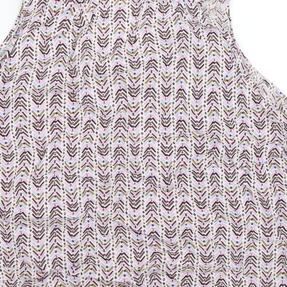 H&M Womens Multicoloured Geometric Basic Tank Size 16