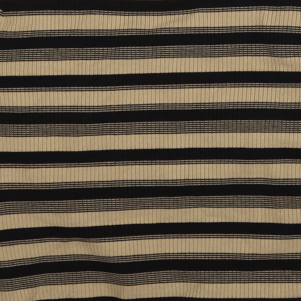 Linea Womens Beige Striped Cardigan Jumper Size 10