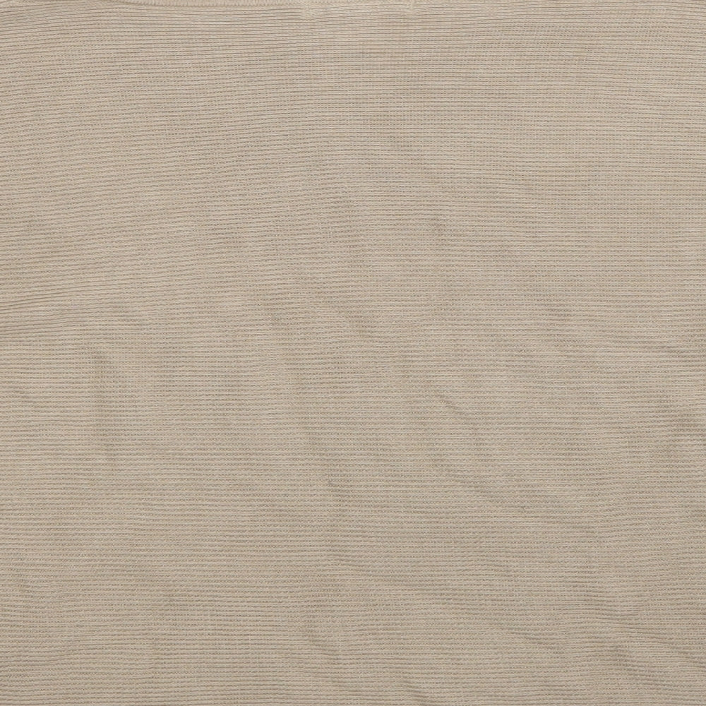 H&M Womens Beige Striped Pullover Jumper Size 10