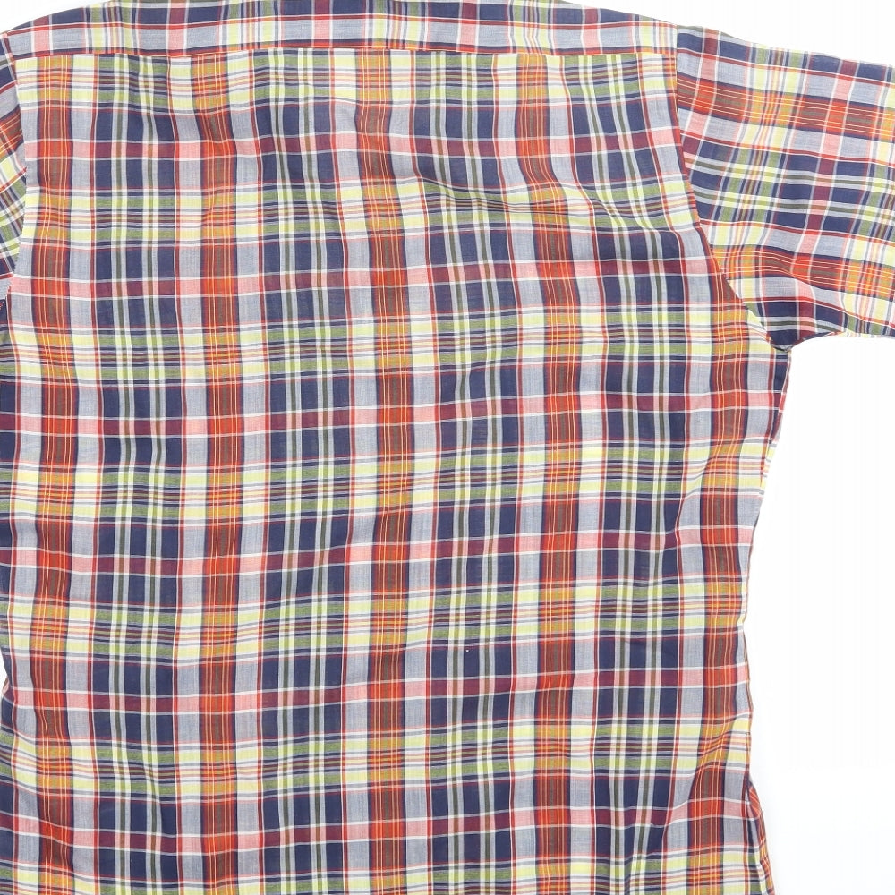 P-3000 Womens Multicoloured Check Basic Button-Up Size 6