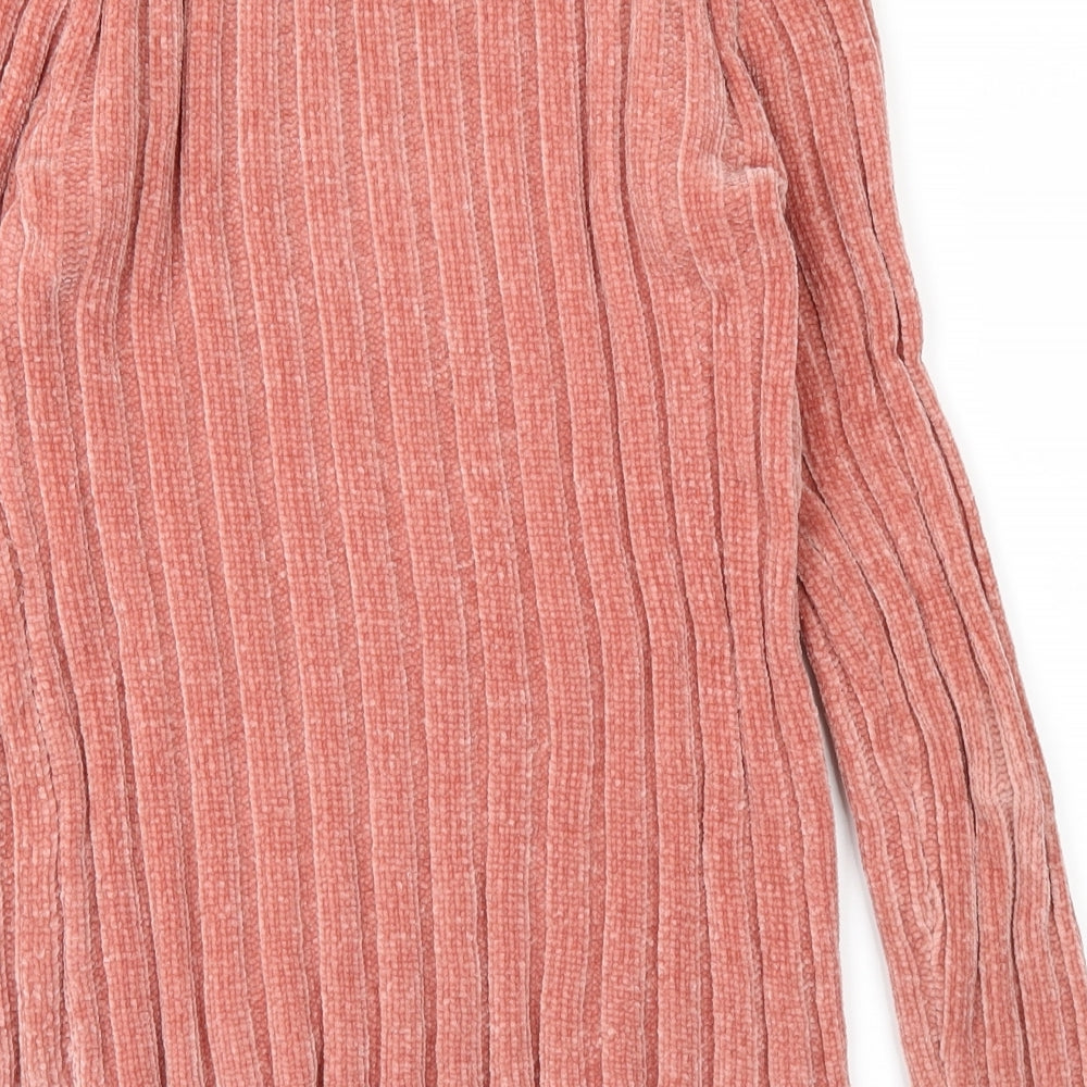 Bershka Womens Pink Pullover Jumper Size S