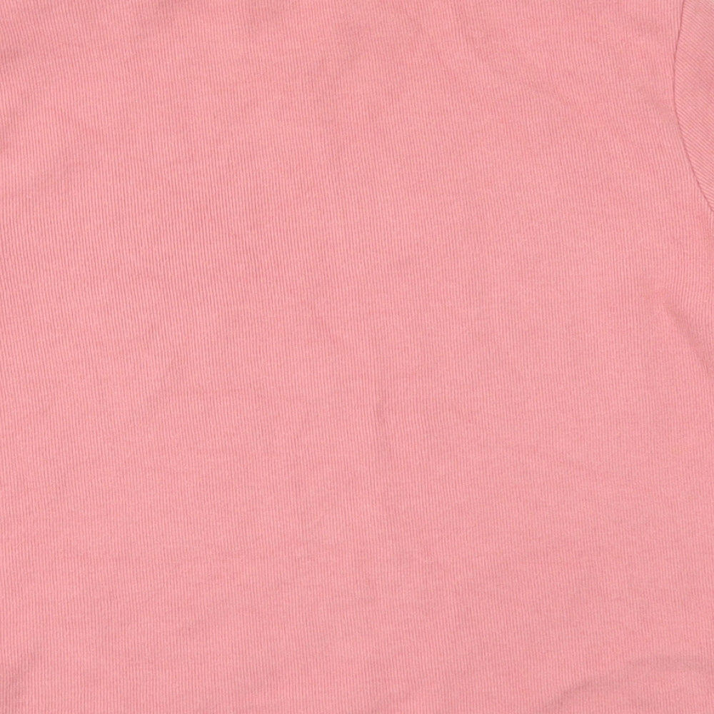 Zara Womens Pink Basic Polo Size M