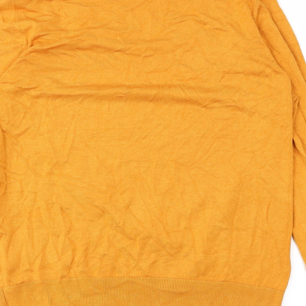 Full Circle Womens Yellow Basic T-Shirt Size L
