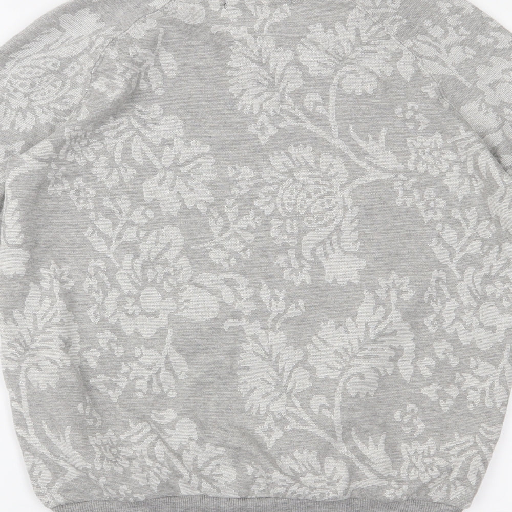 George Womens Grey Floral Pullover Jumper Size 8