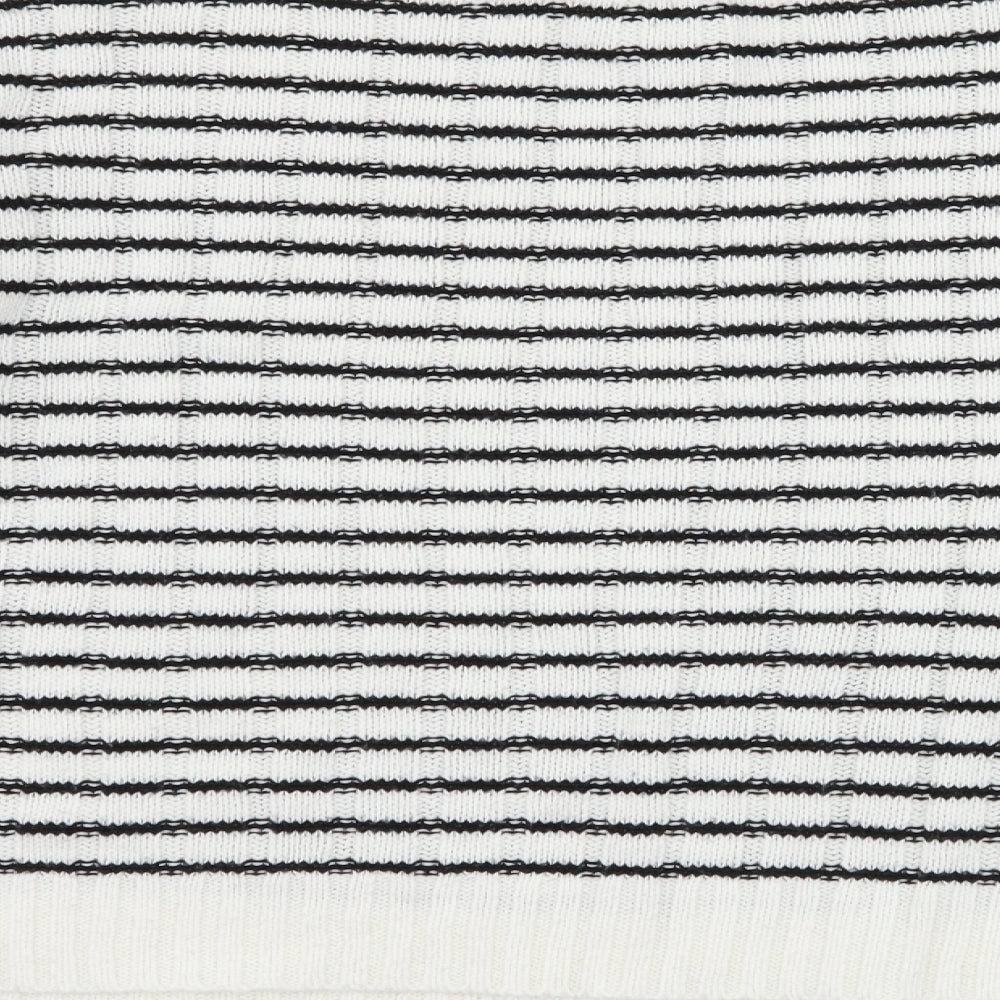 Boohoo Womens White Check Pullover Jumper Size 10
