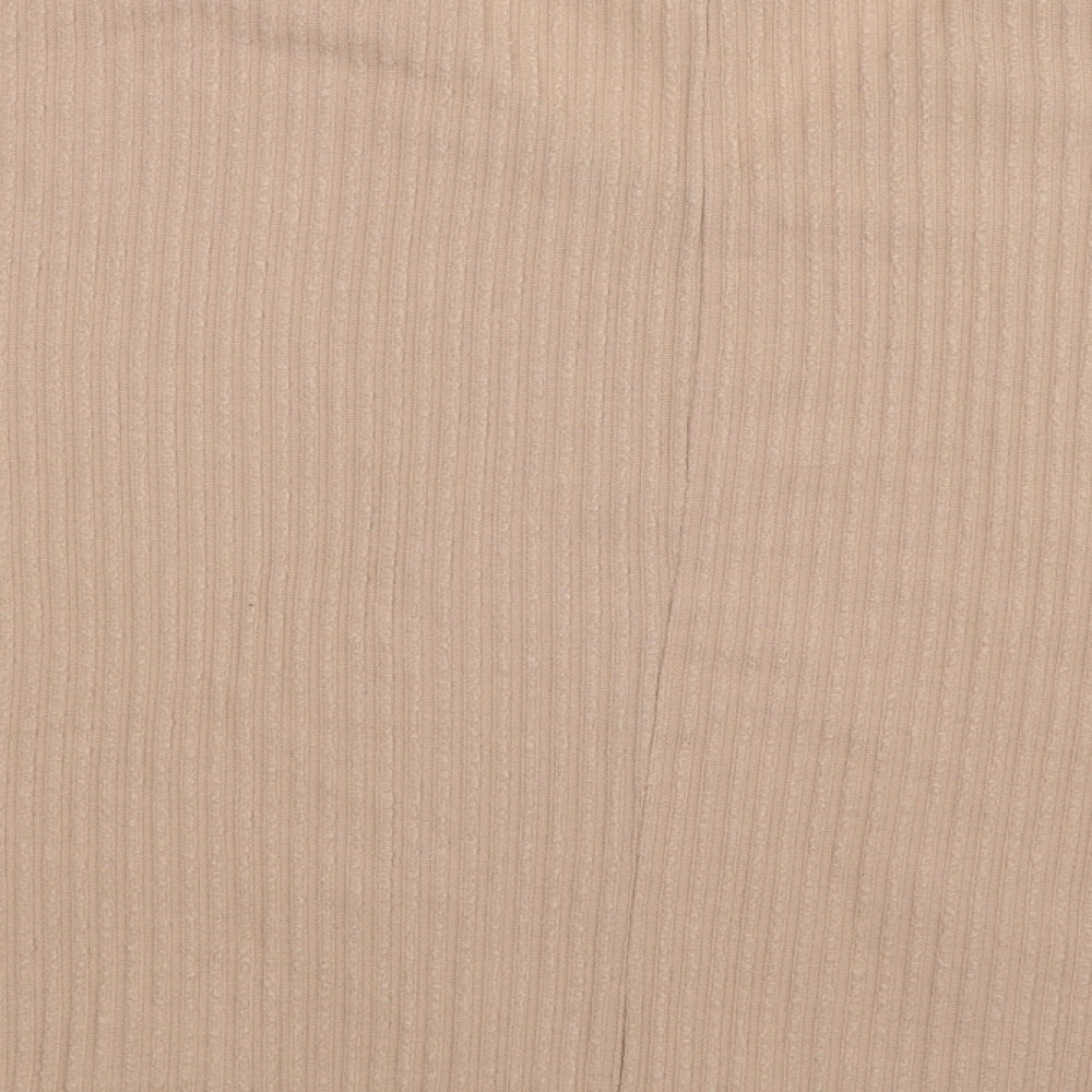 New Look Womens Beige Striped Knit Pullover Jumper Size M