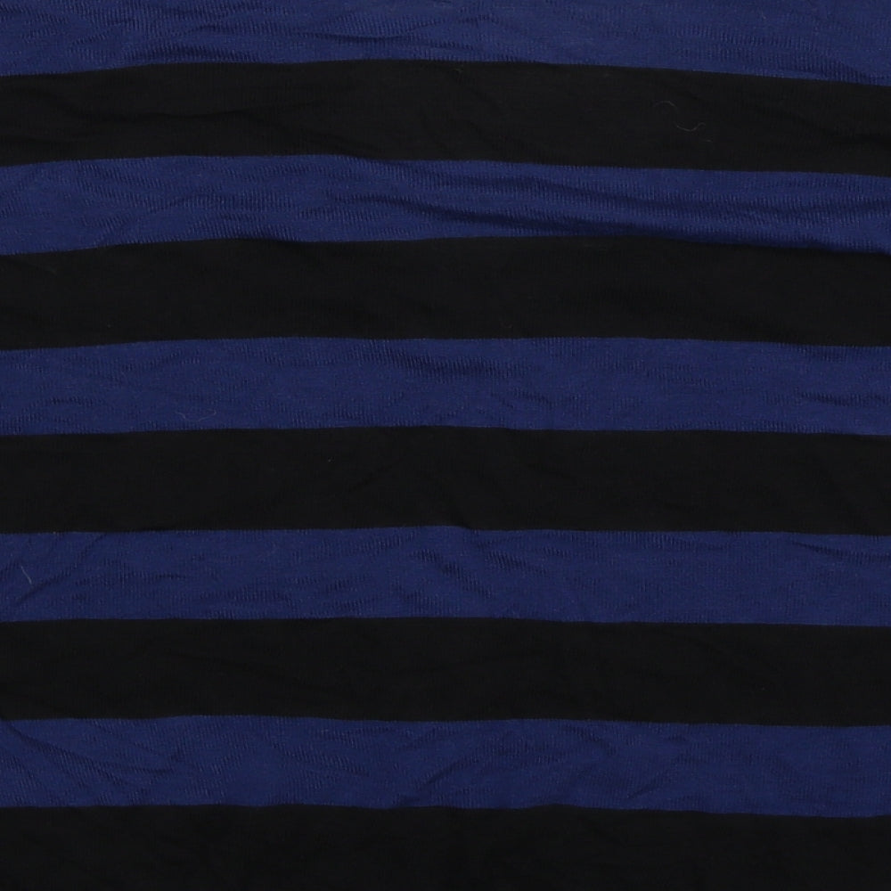 suzy d Womens Blue Striped Knit Pullover Jumper Size S