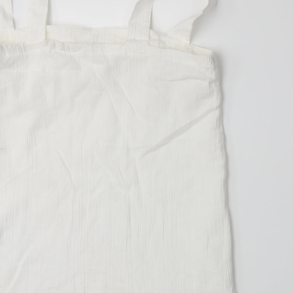 Preworn Womens White Basic Tank Size 14