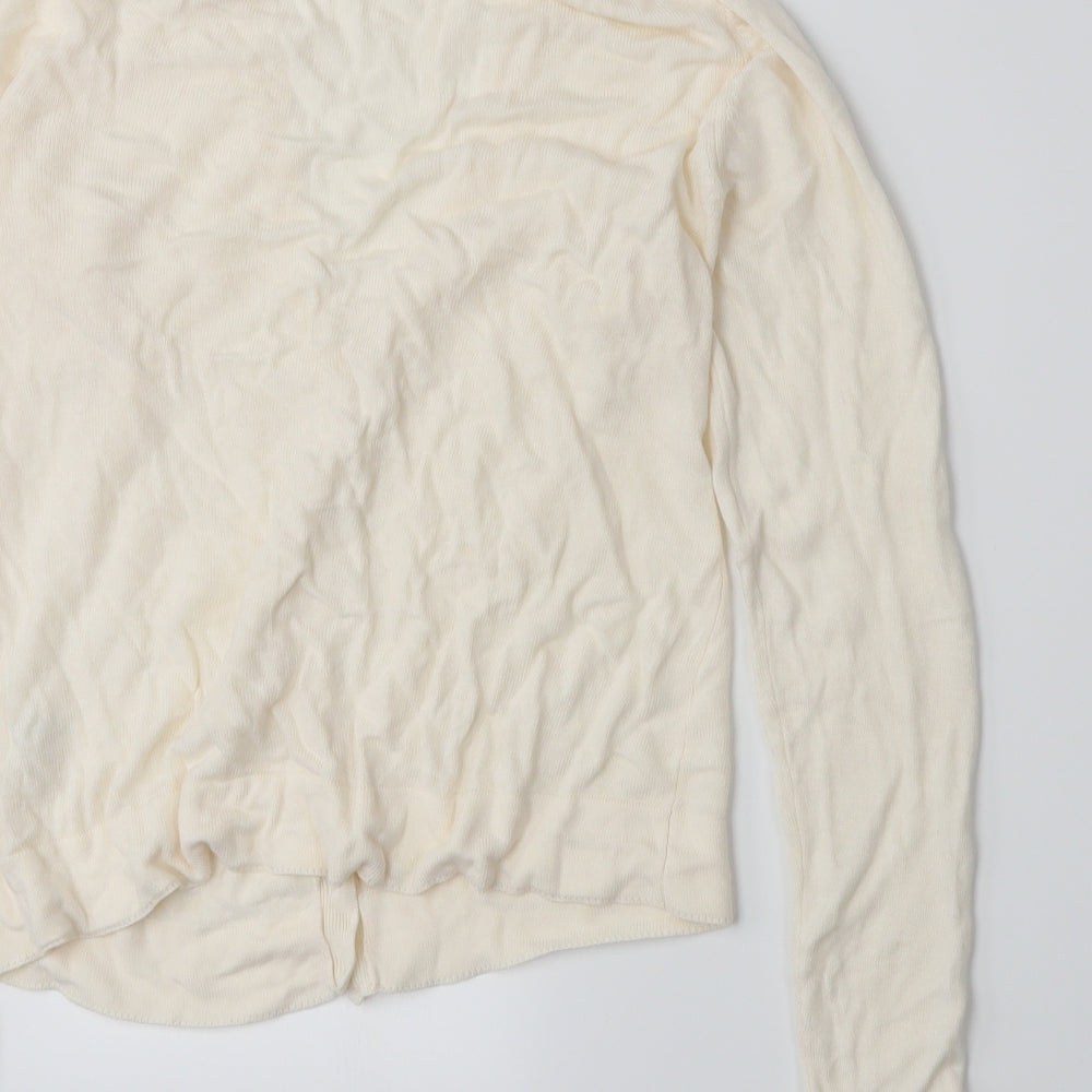 Marks & Spencer Womens Beige Knit Cardigan Jumper Size 14