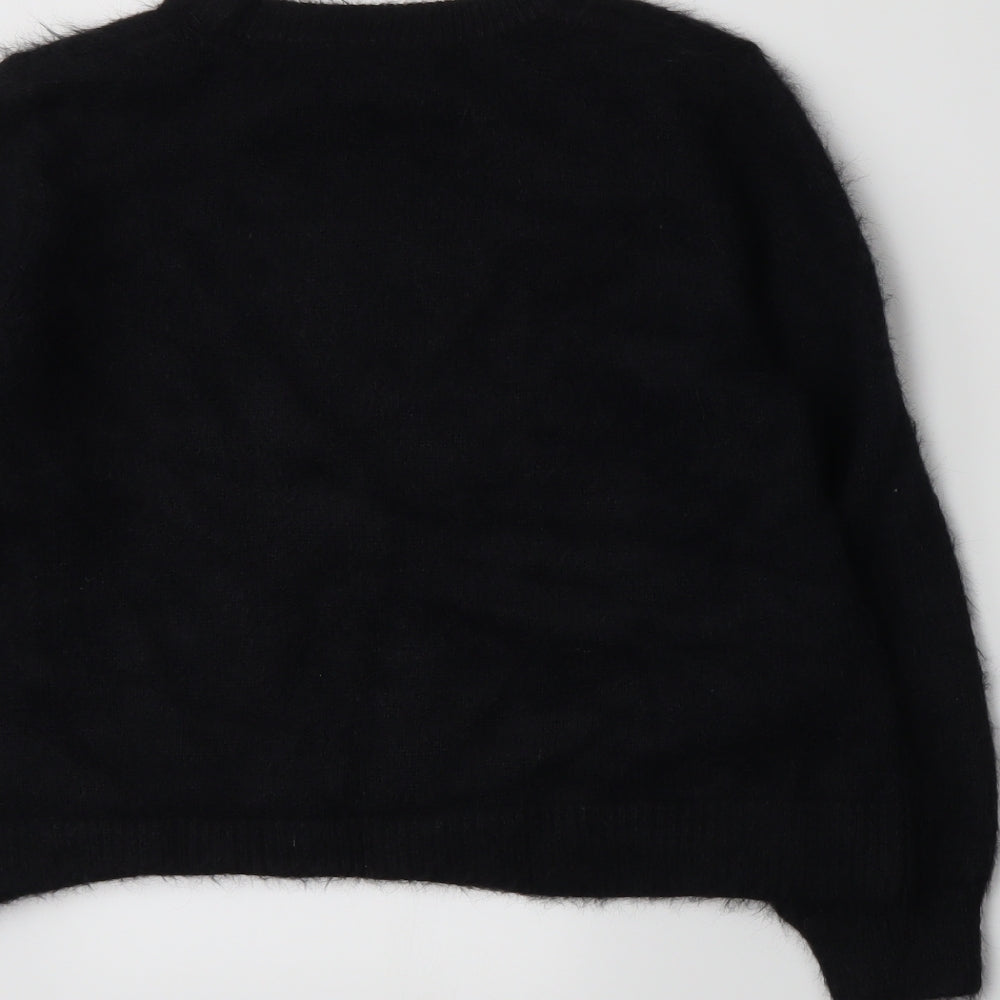H&M Womens Black Knit Pullover Jumper Size S