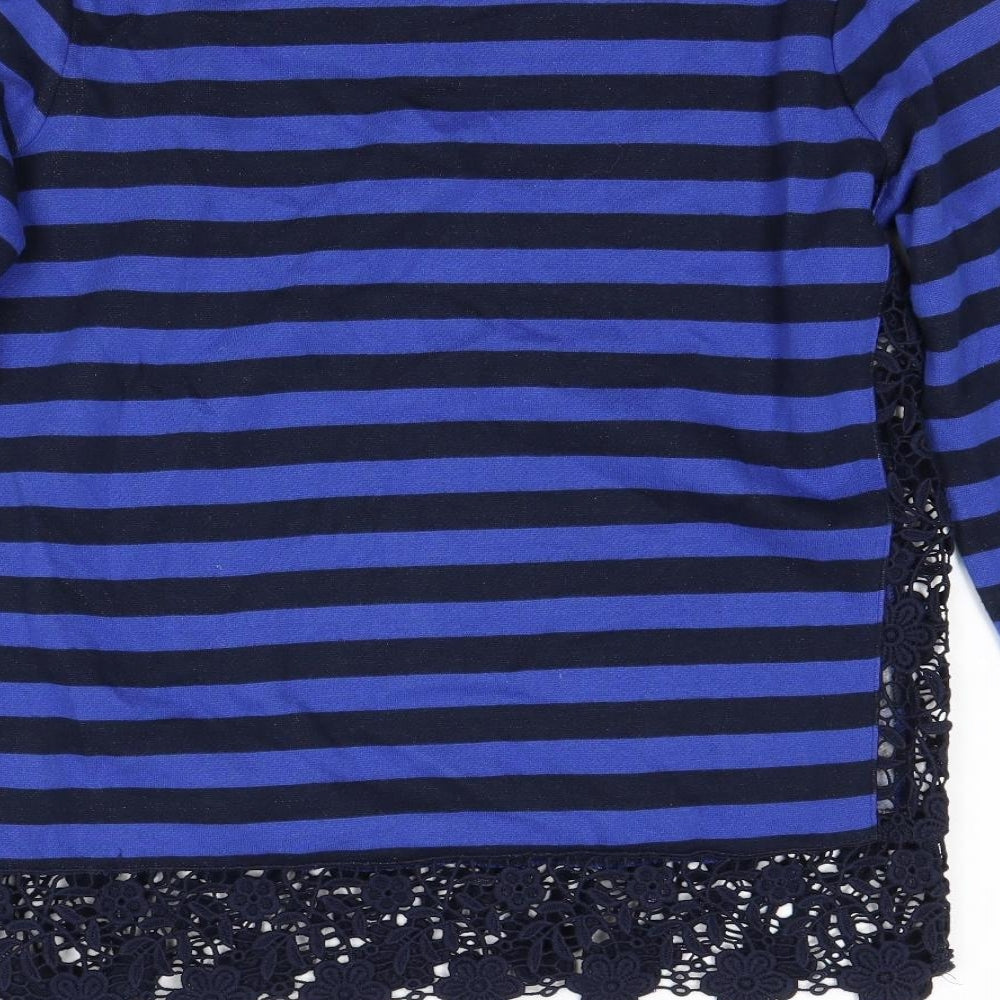 NEXT Womens Blue Striped Pullover Jumper Size 8