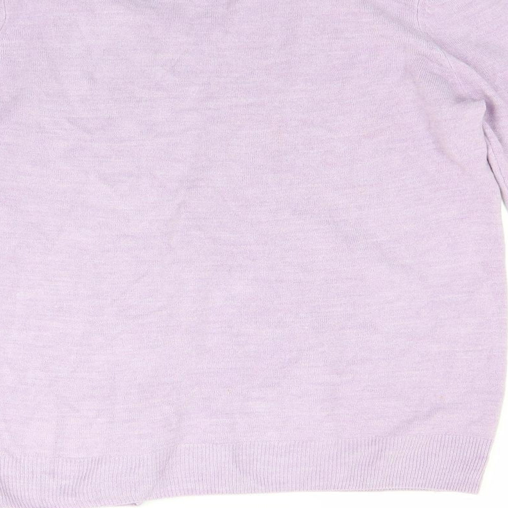 BHS Womens Purple Rayon Pullover Jumper Size 14