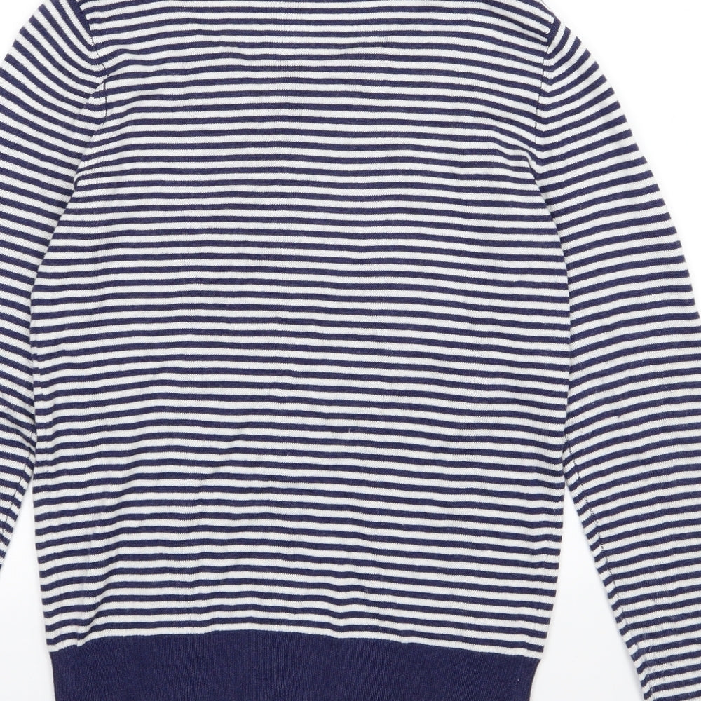 George Womens Blue Striped Knit Pullover Jumper Size 8 - Hello