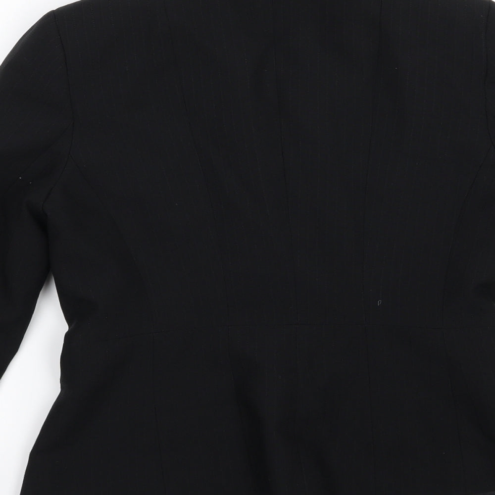 E-vie Womens Black Rayon Jacket Blazer Size 10