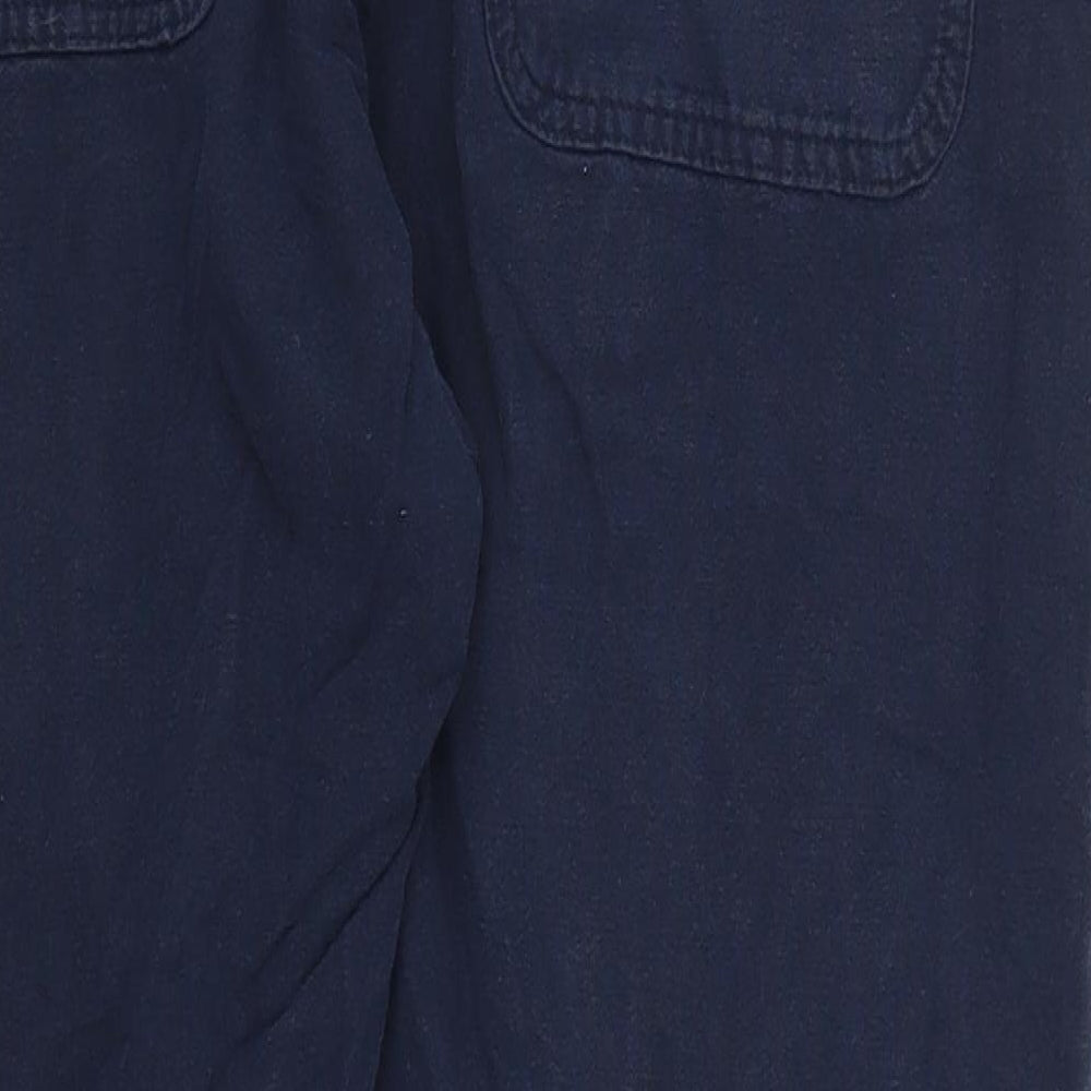 H&M Womens Blue Trousers Size 8 L27 in