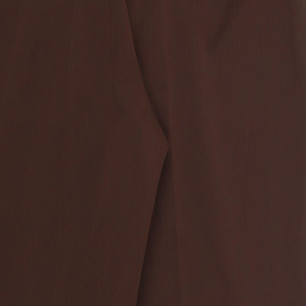 Happi Womens Brown Trousers Size 14 L26 in