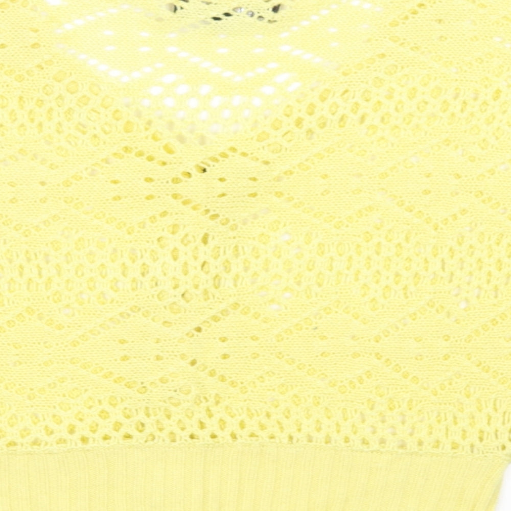 Tsega Womens Yellow Cardigan Jumper Size L