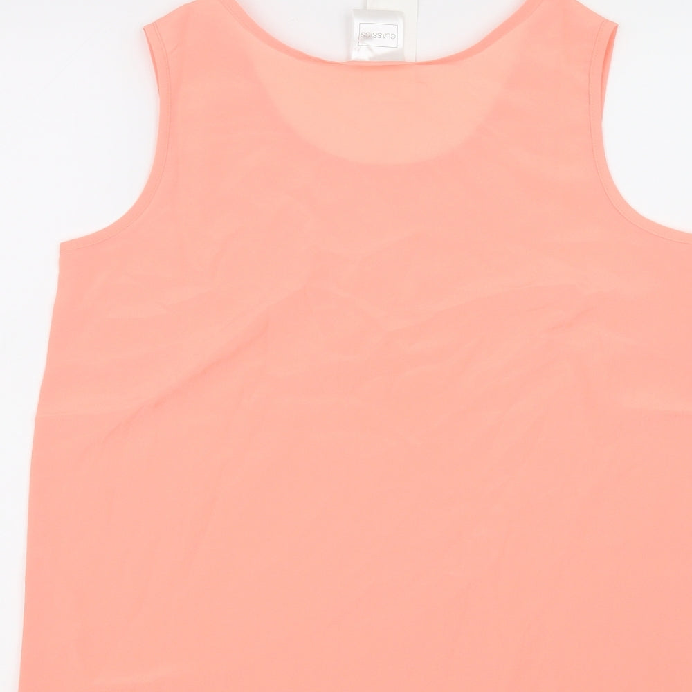 Classic Womens Pink Basic Blouse Size 12
