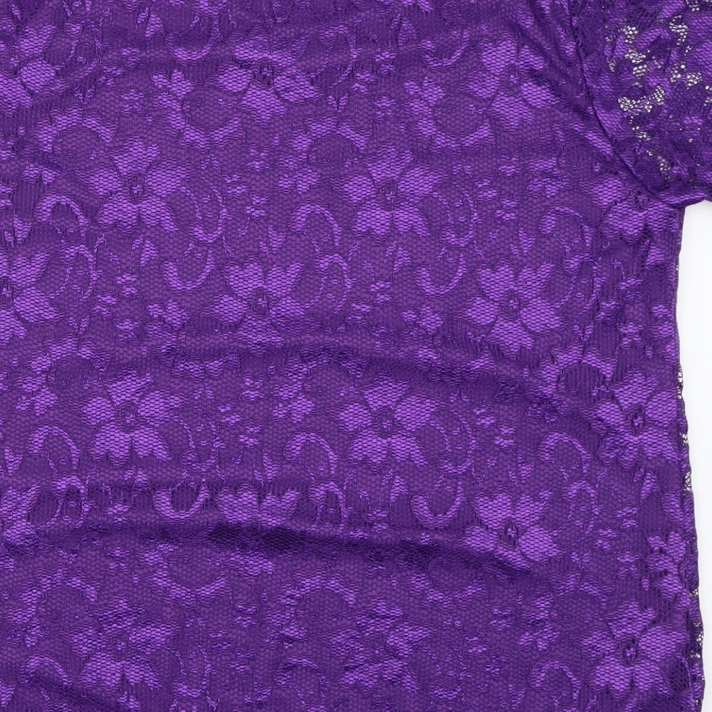 Nouvelle Womens Purple Basic Blouse Size 16