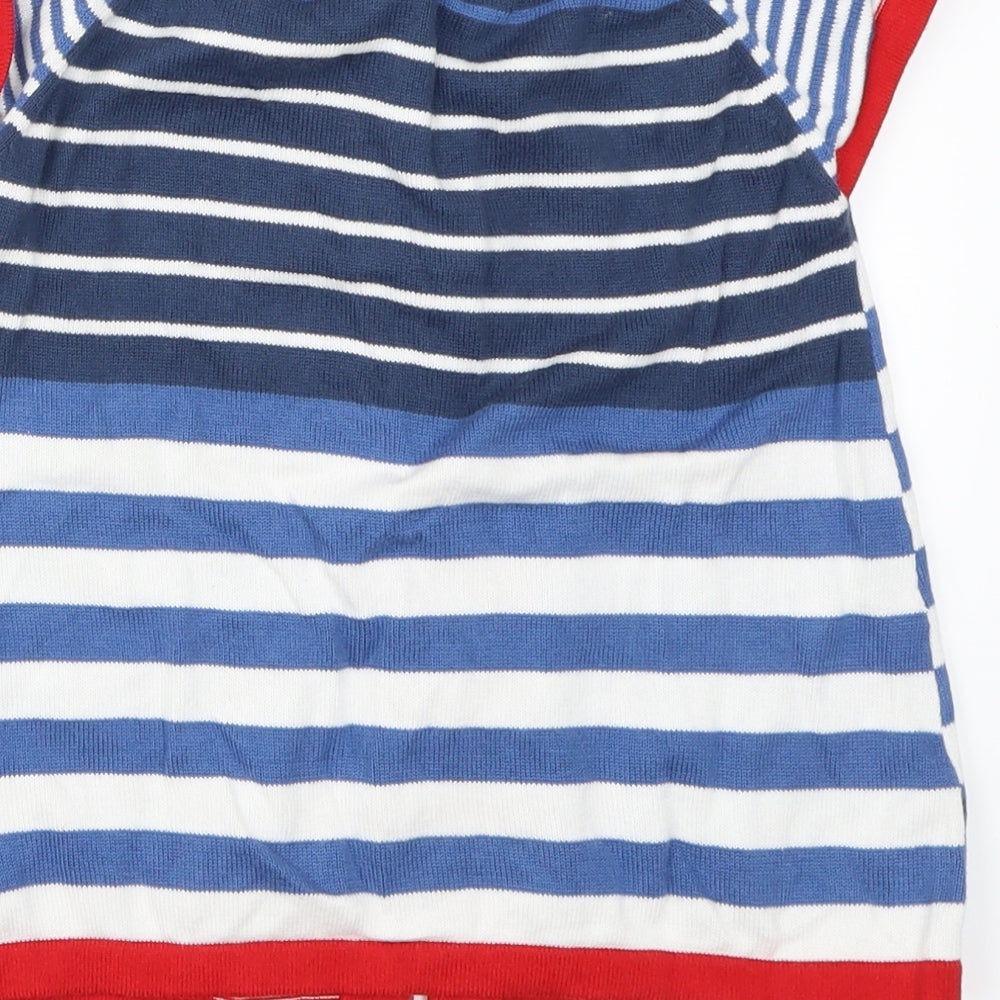 Indigo Girls Blue Striped Cardigan Jumper Size 3-4 Years