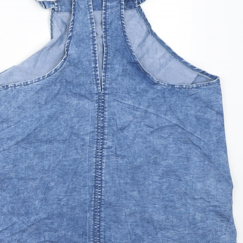 Preworn Womens Blue Basic Blouse Size M