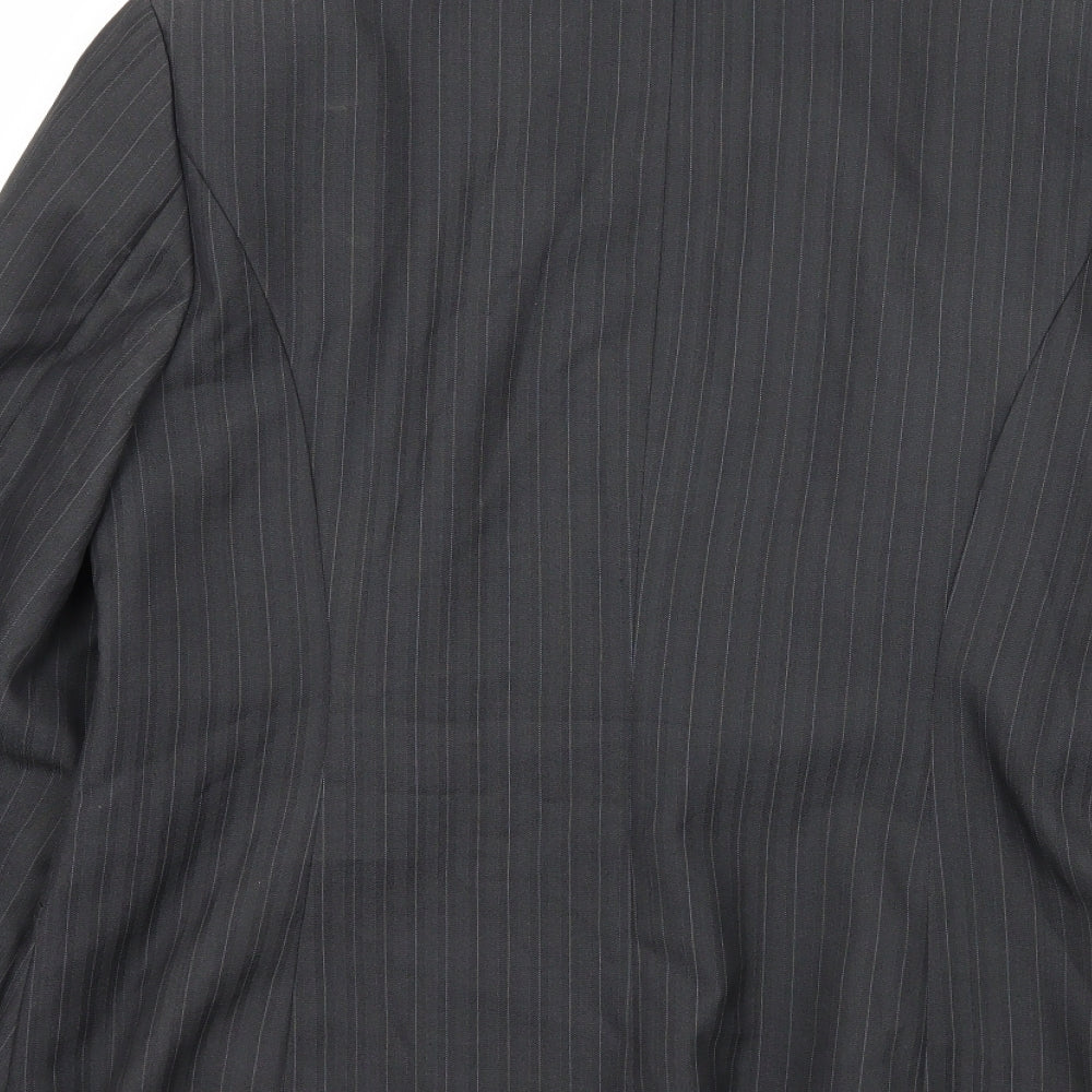 George Womens Grey Striped Jacket Suit Jacket Size 14