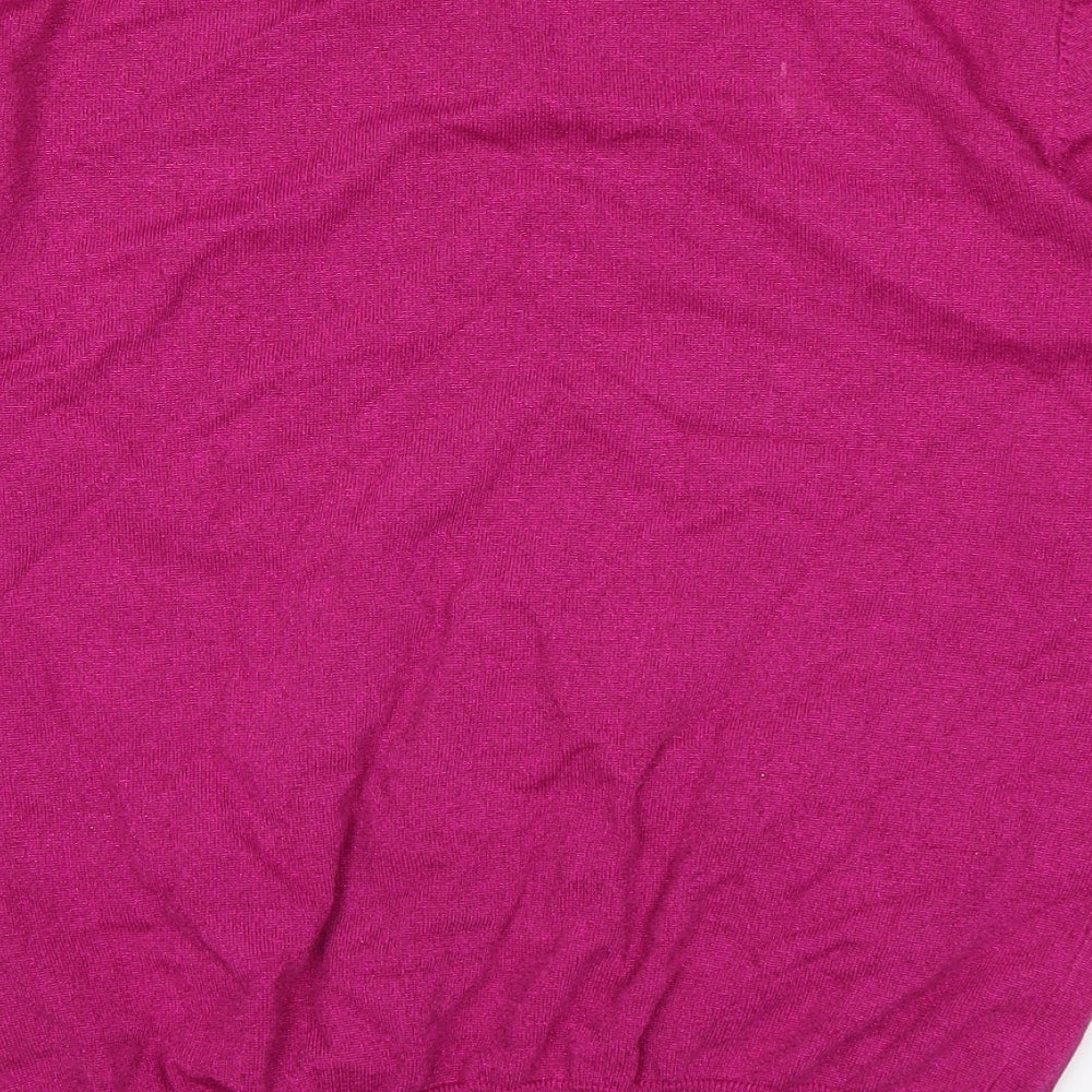 Mudflower Womens Pink Basic T-Shirt Size L
