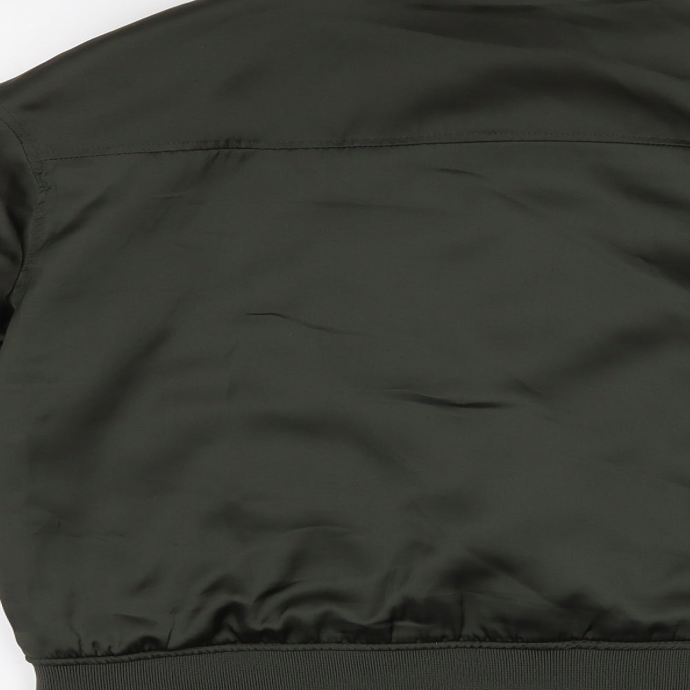 H&M Womens Green Bomber Jacket Coat Size 6
