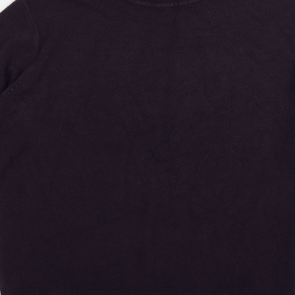 D-PROJECT Womens Purple Knit Pullover Jumper Size M