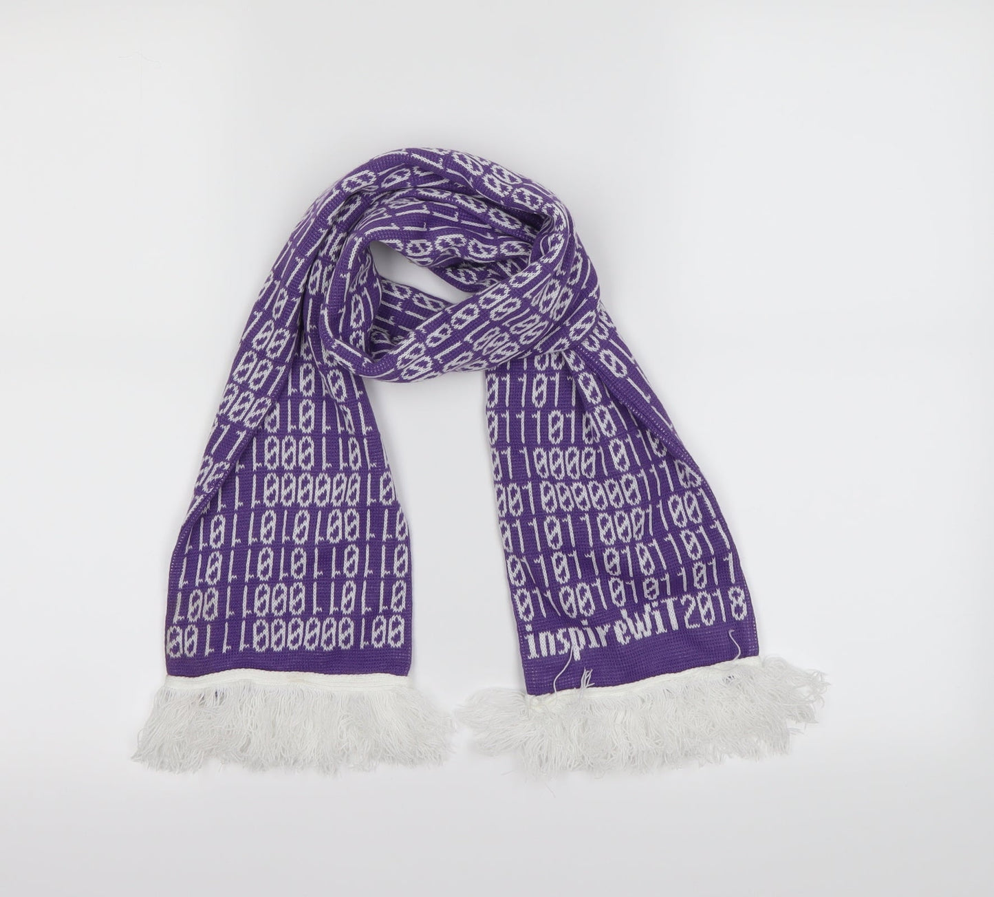 Pre Worn Purple Geometric Scarf
