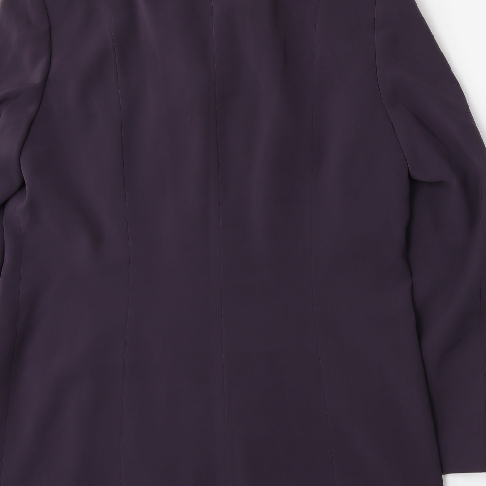Brand and care label for Gerry Weber women’s purple jacket suit jacket, size UK 16