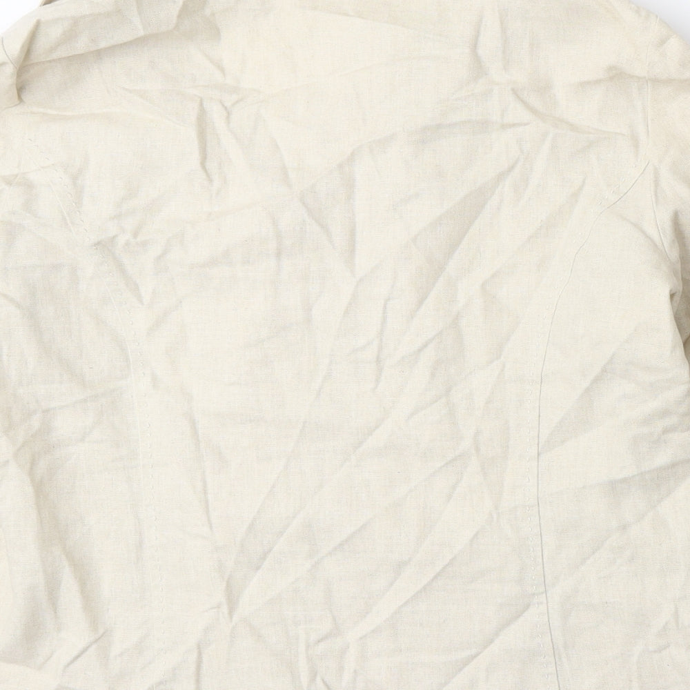 EWM Womens Beige Jacket Blazer Size 16