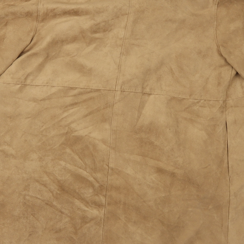 H&M Womens Beige Jacket Size 8 - Suede Effect