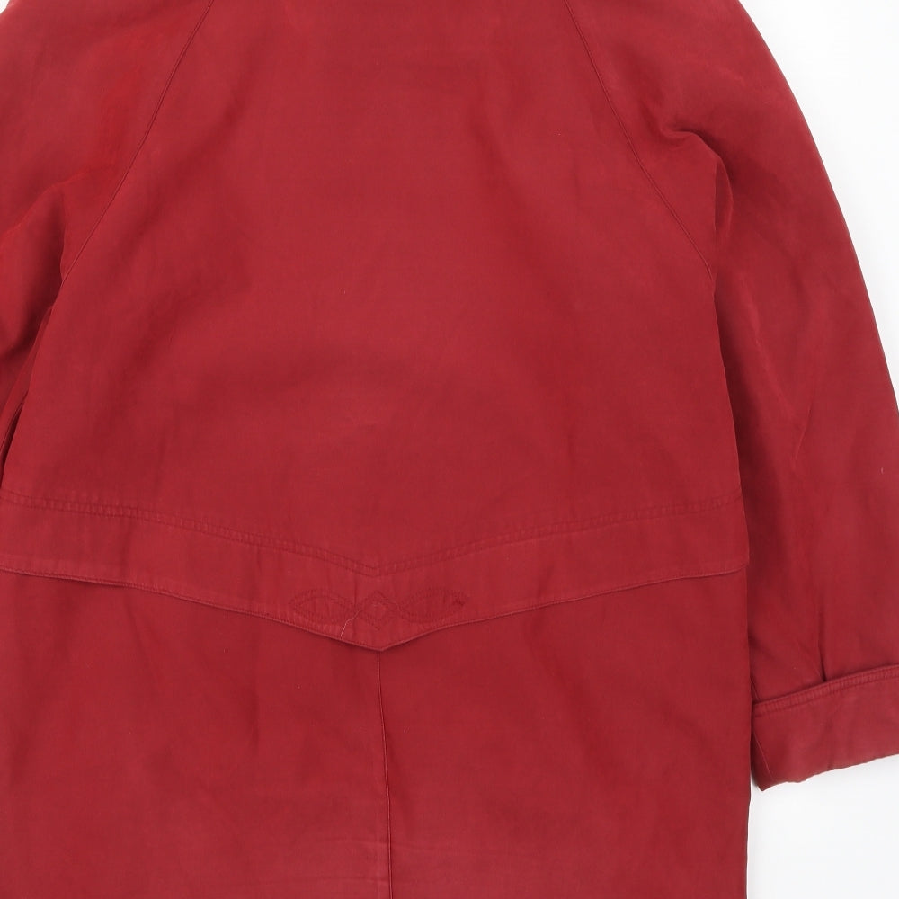 Klass Womens Red Overcoat Coat Size 10