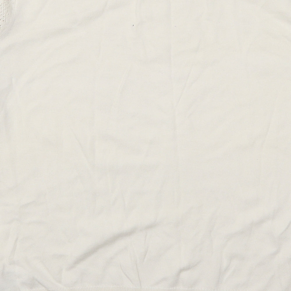 H&M Womens White Pullover Jumper Size M