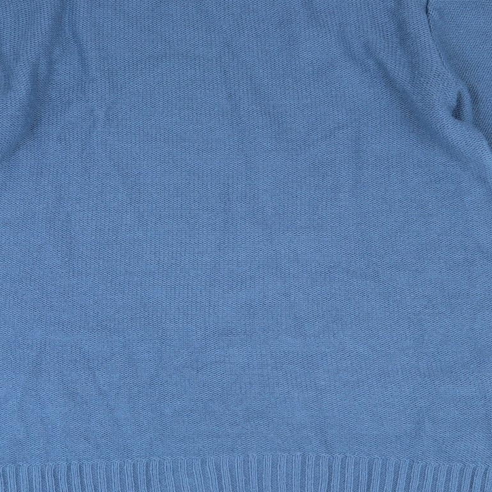 Afibel Womens Blue Pullover Jumper Size 14