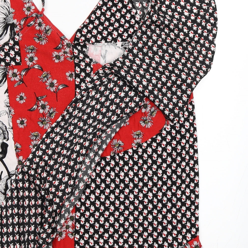 NEXT Womens Red Geometric Camisole Blouse Size 10