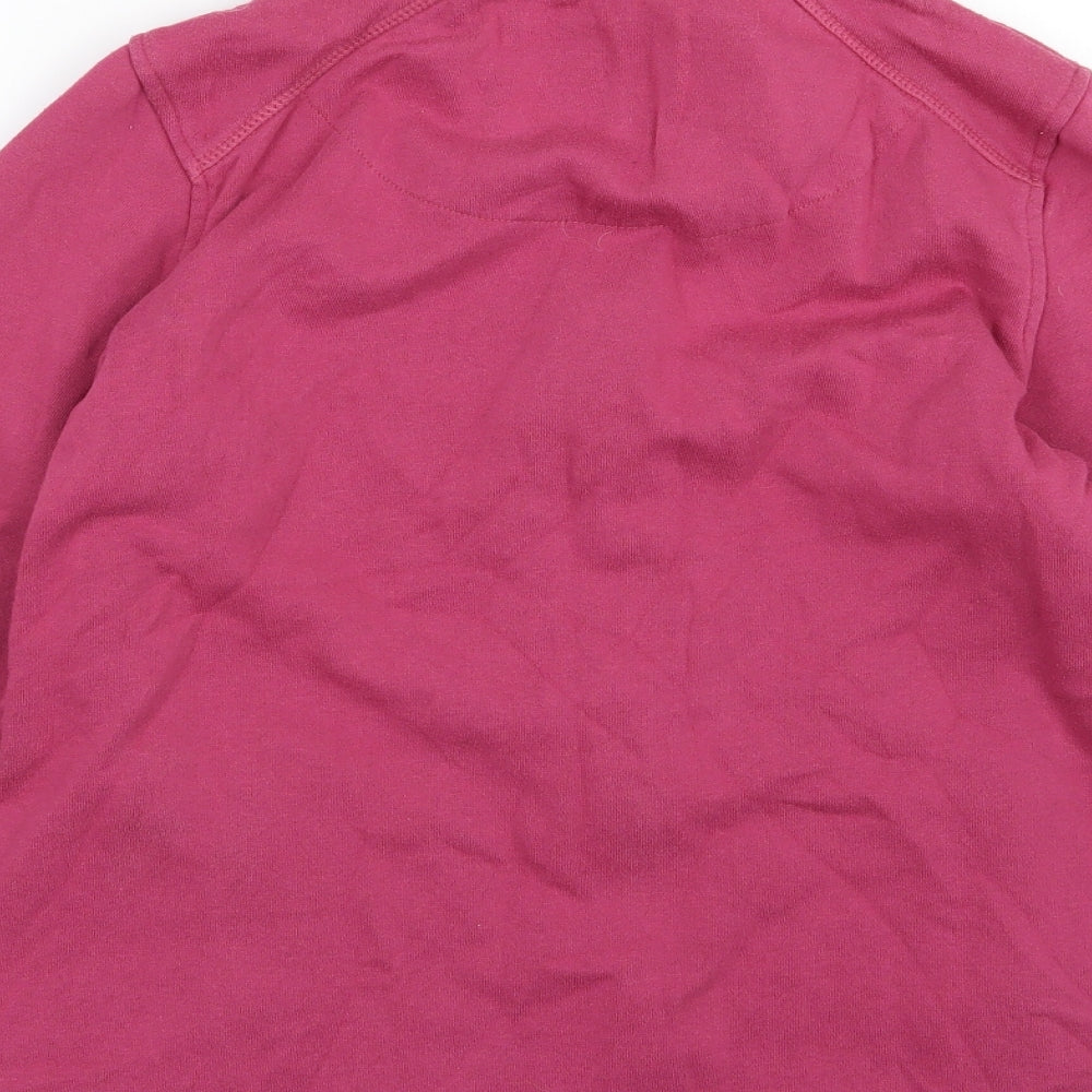 Tayberry Womens Pink Jersey Full Zip Sweatshirt Size S