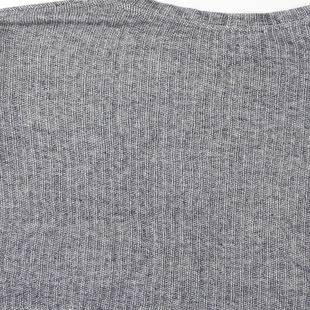 New Look Womens Blue Knit Pullover Jumper Size 10