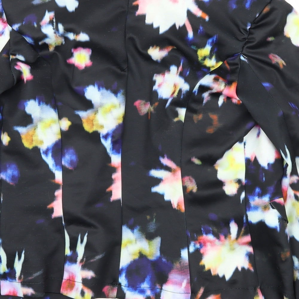 Paper Dolls Womens Black Jacket Blazer Size 10 - Abstract Design